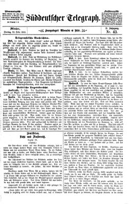 Süddeutscher Telegraph Freitag 12. Februar 1869