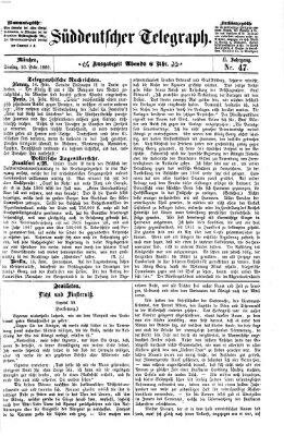Süddeutscher Telegraph Dienstag 16. Februar 1869