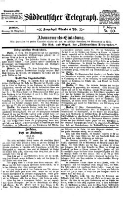 Süddeutscher Telegraph Sonntag 21. März 1869