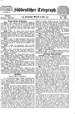 Süddeutscher Telegraph Samstag 3. April 1869
