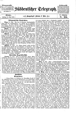 Süddeutscher Telegraph Freitag 24. September 1869