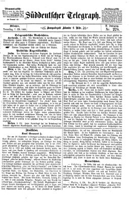 Süddeutscher Telegraph Donnerstag 7. Oktober 1869