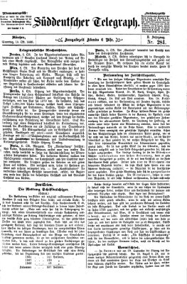 Süddeutscher Telegraph Sonntag 10. Oktober 1869