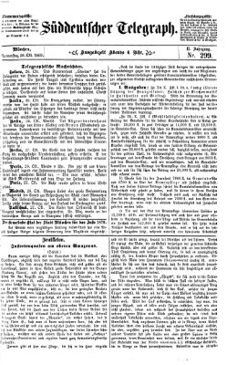 Süddeutscher Telegraph Donnerstag 28. Oktober 1869