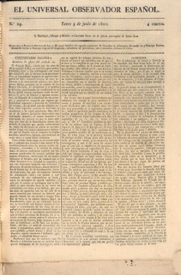El Universal Montag 5. Juni 1820