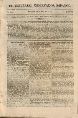 El Universal Mittwoch 12. Juli 1820