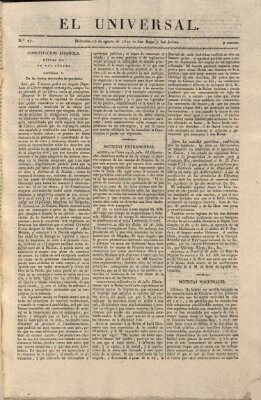 El Universal Mittwoch 16. August 1820