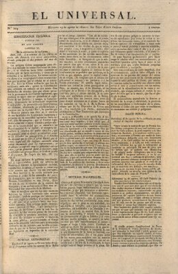 El Universal Mittwoch 23. August 1820