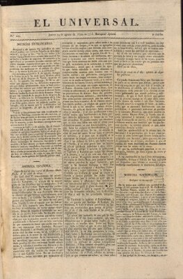 El Universal Donnerstag 24. August 1820