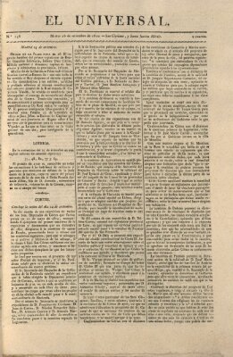 El Universal Dienstag 26. September 1820