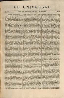 El Universal Freitag 13. Oktober 1820
