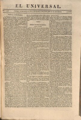 El Universal Sonntag 5. November 1820