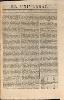 El Universal Dienstag 7. November 1820