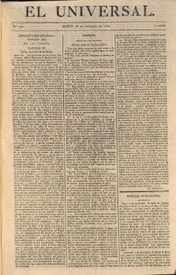 El Universal Dienstag 28. November 1820