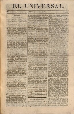 El Universal Dienstag 30. Januar 1821