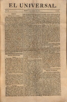 El Universal Dienstag 13. Februar 1821