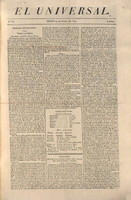 El Universal Samstag 24. März 1821