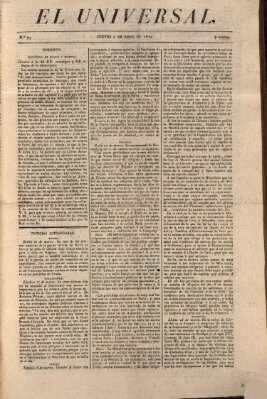 El Universal Donnerstag 5. April 1821