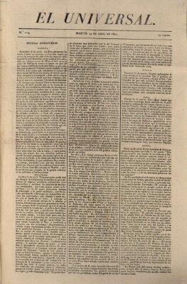 El Universal Dienstag 24. April 1821