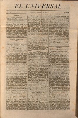 El Universal Freitag 27. April 1821