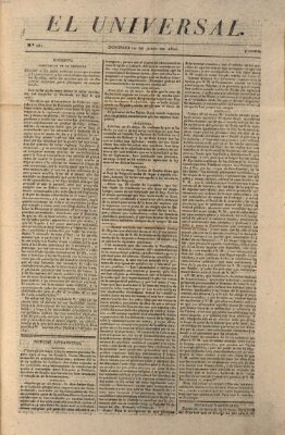 El Universal Sonntag 10. Juni 1821