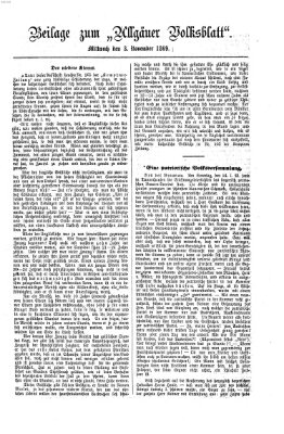 Allgäuer Volksblatt Mittwoch 3. November 1869