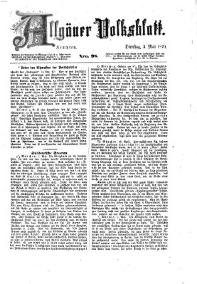 Allgäuer Volksblatt Dienstag 3. Mai 1870