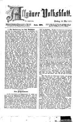 Allgäuer Volksblatt Freitag 13. Mai 1870