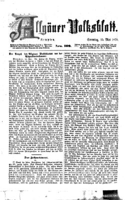 Allgäuer Volksblatt Sonntag 15. Mai 1870