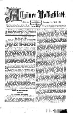 Allgäuer Volksblatt Sonntag 24. Juli 1870