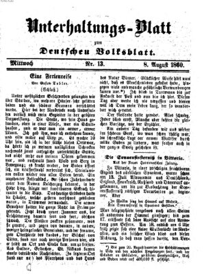 Deutsches Volksblatt für das Main- und Nachbar-Land Mittwoch 8. August 1860