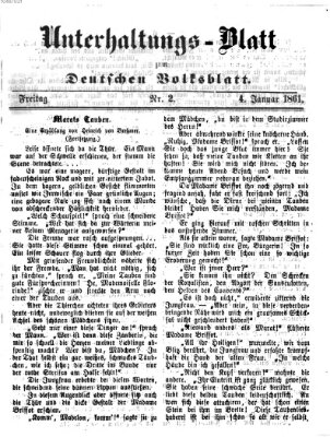Deutsches Volksblatt für das Main- und Nachbar-Land Freitag 4. Januar 1861