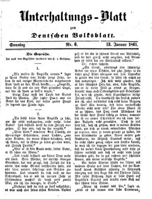 Deutsches Volksblatt für das Main- und Nachbar-Land Sonntag 13. Januar 1861