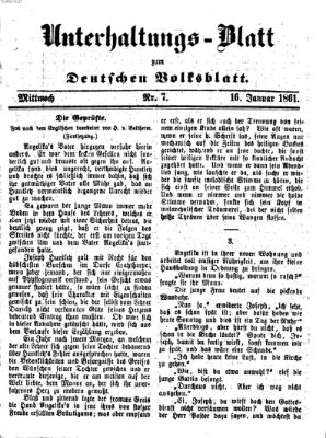 Deutsches Volksblatt für das Main- und Nachbar-Land Mittwoch 16. Januar 1861