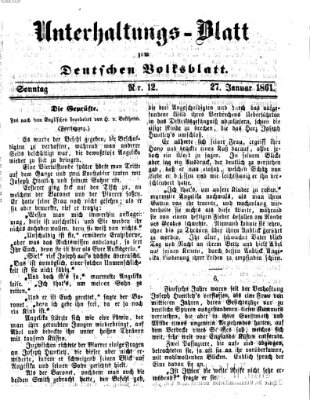 Deutsches Volksblatt für das Main- und Nachbar-Land Sonntag 27. Januar 1861