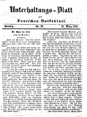 Deutsches Volksblatt für das Main- und Nachbar-Land Sonntag 31. März 1861