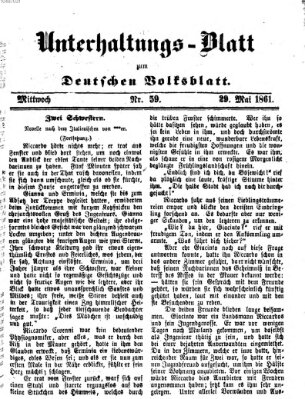 Deutsches Volksblatt für das Main- und Nachbar-Land Mittwoch 29. Mai 1861