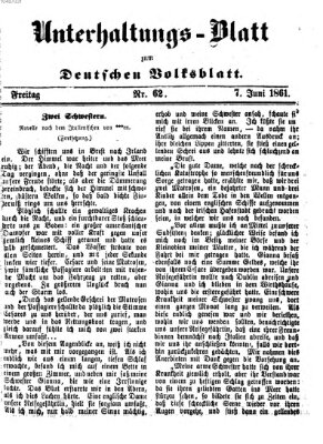 Deutsches Volksblatt für das Main- und Nachbar-Land Freitag 7. Juni 1861