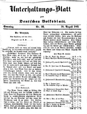 Deutsches Volksblatt für das Main- und Nachbar-Land Sonntag 18. August 1861