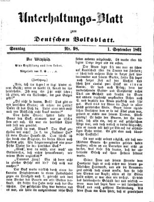 Deutsches Volksblatt für das Main- und Nachbar-Land Sonntag 1. September 1861