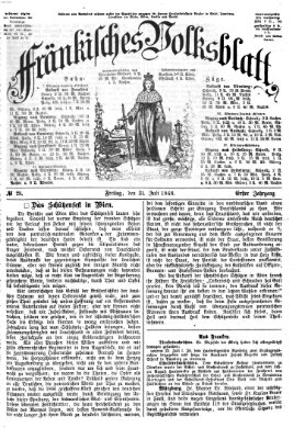 Fränkisches Volksblatt Freitag 31. Juli 1868