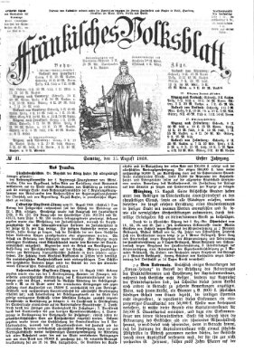 Fränkisches Volksblatt Samstag 15. August 1868