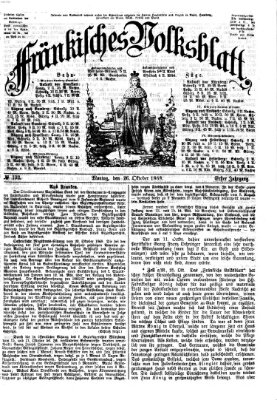 Fränkisches Volksblatt Montag 26. Oktober 1868