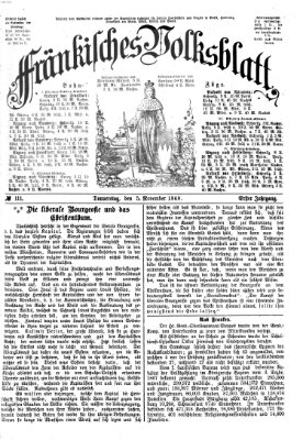 Fränkisches Volksblatt Donnerstag 5. November 1868