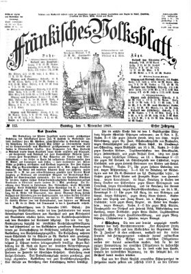 Fränkisches Volksblatt Samstag 7. November 1868