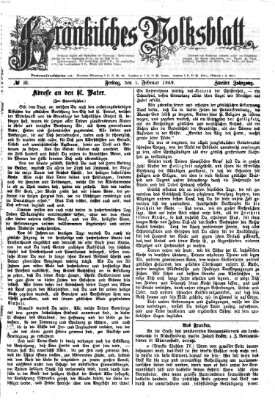 Fränkisches Volksblatt Freitag 5. Februar 1869