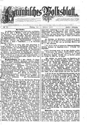 Fränkisches Volksblatt Montag 15. Februar 1869