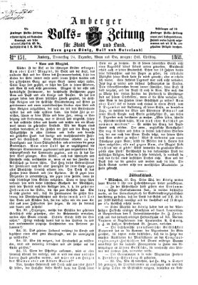 Amberger Volks-Zeitung für Stadt und Land Donnerstag 24. Dezember 1868