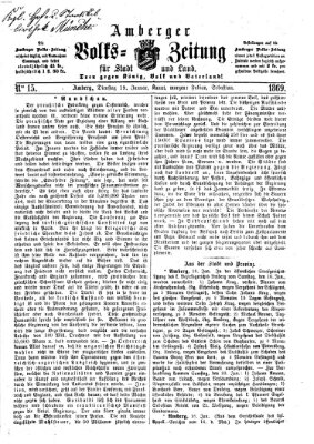 Amberger Volks-Zeitung für Stadt und Land Dienstag 19. Januar 1869