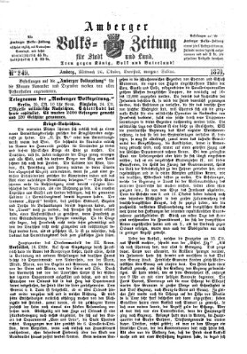Amberger Volks-Zeitung für Stadt und Land Mittwoch 26. Oktober 1870